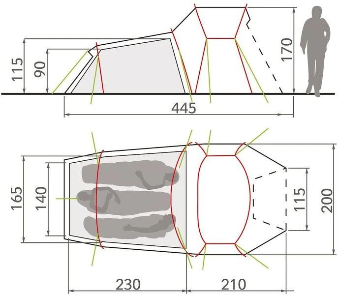 Vaude Chapel L XT Koepeltent - 3 Persoons 5 Vaude Chapel L XT Koepeltent - 3 Persoons - Afbeelding 5