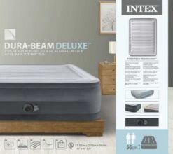 Intex Comfort Plush Extra Hoog Luchtbed - Queensize - Ingebouwde Elektrische Pomp -Buiten Kamperen Verkoop 1690 1900 64418nd pkg 2023 300