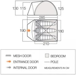 Vango Tay 300 Koepeltent - 3 Persoons - Groen -Buiten Kamperen Verkoop 1900 1783 tay 300 2