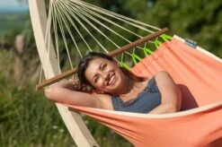 La Siesta Fruta 1 Persoons Hangmat - Mango -Buiten Kamperen Verkoop 797 1200 frr11 5 fruta mango weather resistant single spreader bar hammock image 05