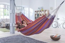 La Siesta Carolina 2 Persoons Hangmat - Flowers -Buiten Kamperen Verkoop 800 1195 cah16 2 ambiance 601