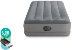 Intex Prestige Mid-Rise Luchtbed - Eenpersoons - Ingebouwde Elektrische Pomp -Buiten Kamperen Verkoop 833 1200 intex twin prestige mid rise luchtbed 1 persoons 1