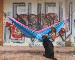 Ticket To The Moon Hangmat 2 Persoons Original Double - Pink/Aqua 9 Ticket To The Moon Hangmat 2 Persoons Original Double - Pink/Aqua -Buiten Kamperen Verkoop 900 1114 img 2447