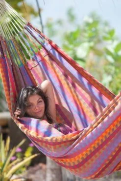 La Siesta Carolina 2 Persoons Hangmat - Flowers -Buiten Kamperen Verkoop 900 598 cah16 2 carolina flowers cotton double classic hammock image 05